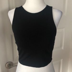 NWOT Solemio LA Black Crop Top